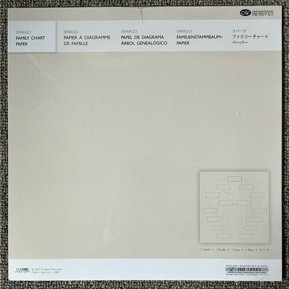 New! Creative Memories Spargo Family Chart - Picture 2 of 2